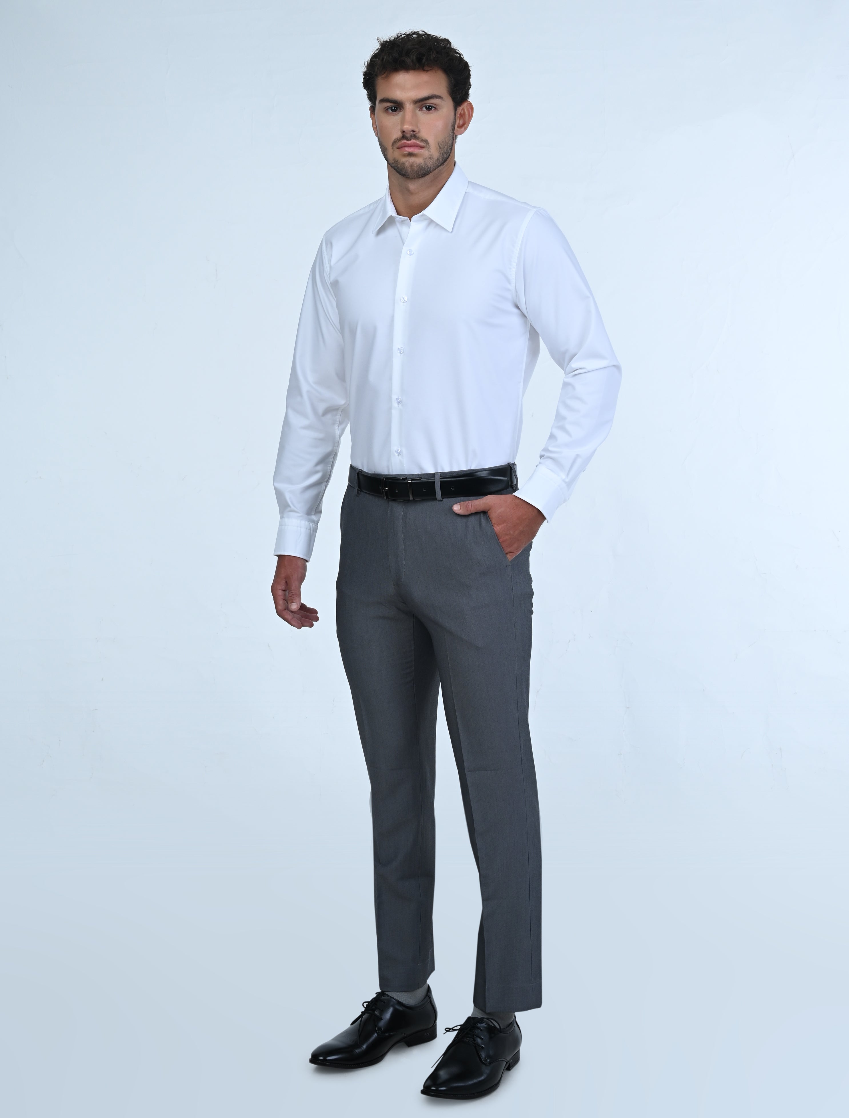 Luxury Milan Wrinkle Resistant Shirt (White)
