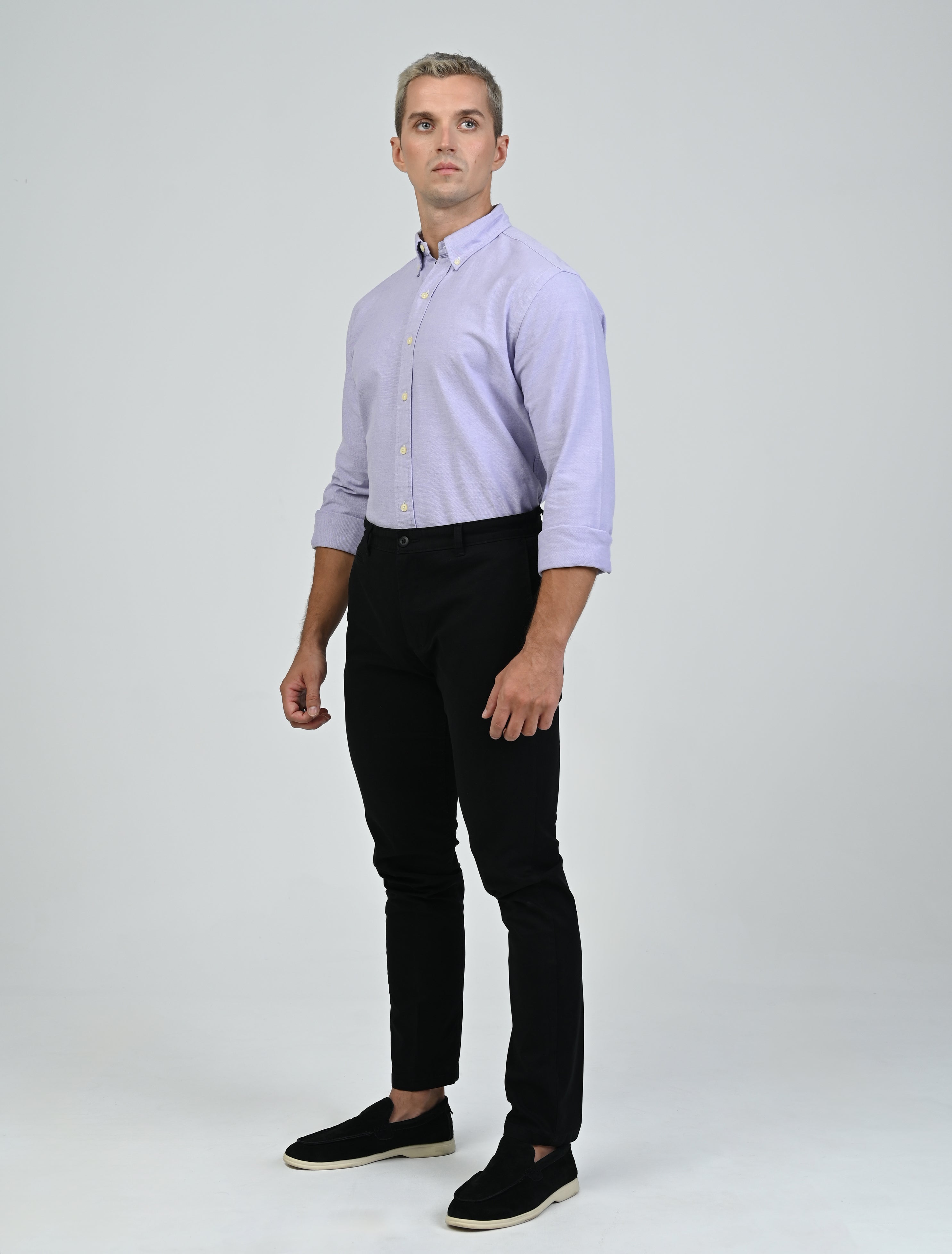 Harrington Oxford Shirt (Purple)