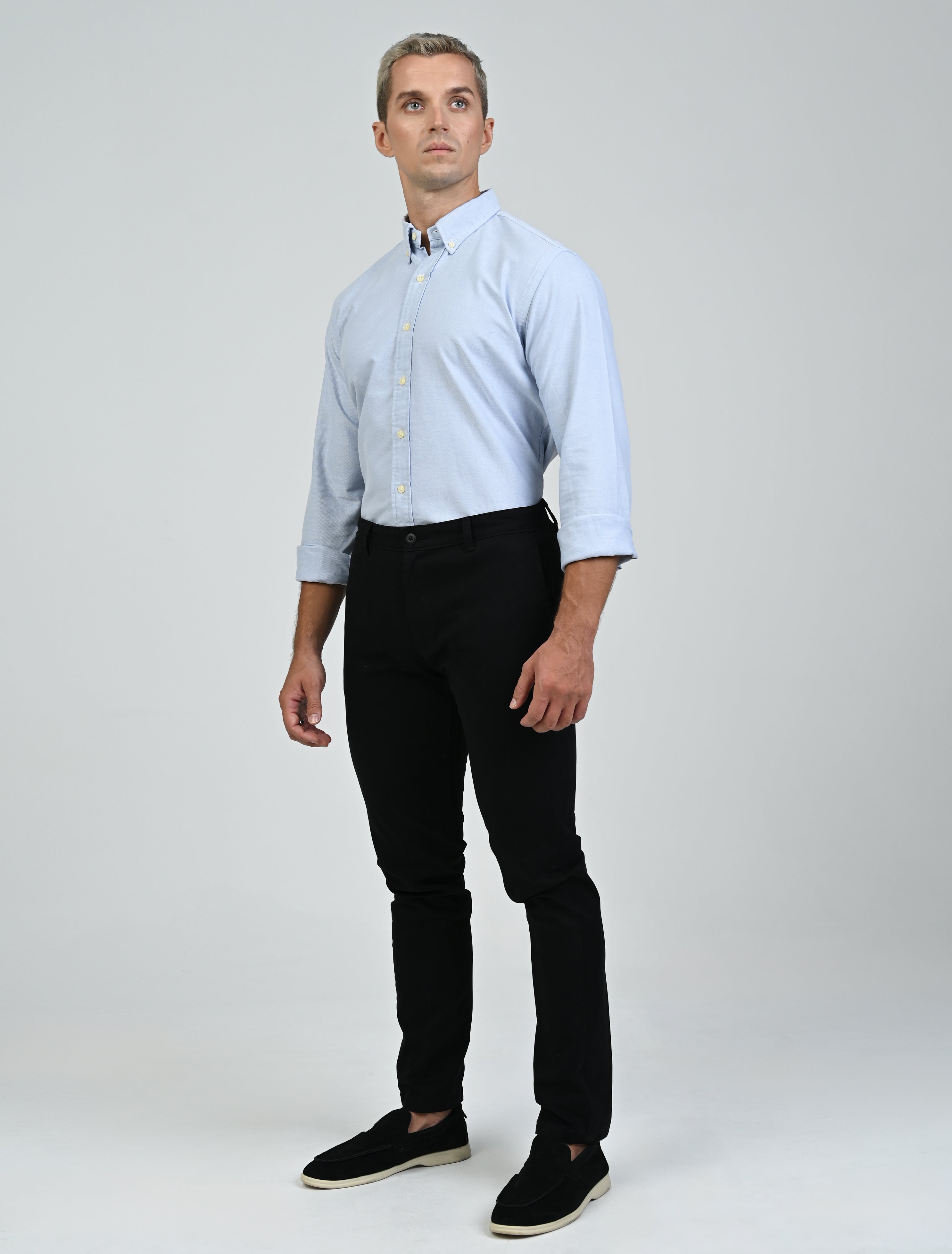 Harrington Oxford Shirt (Sky Blue)