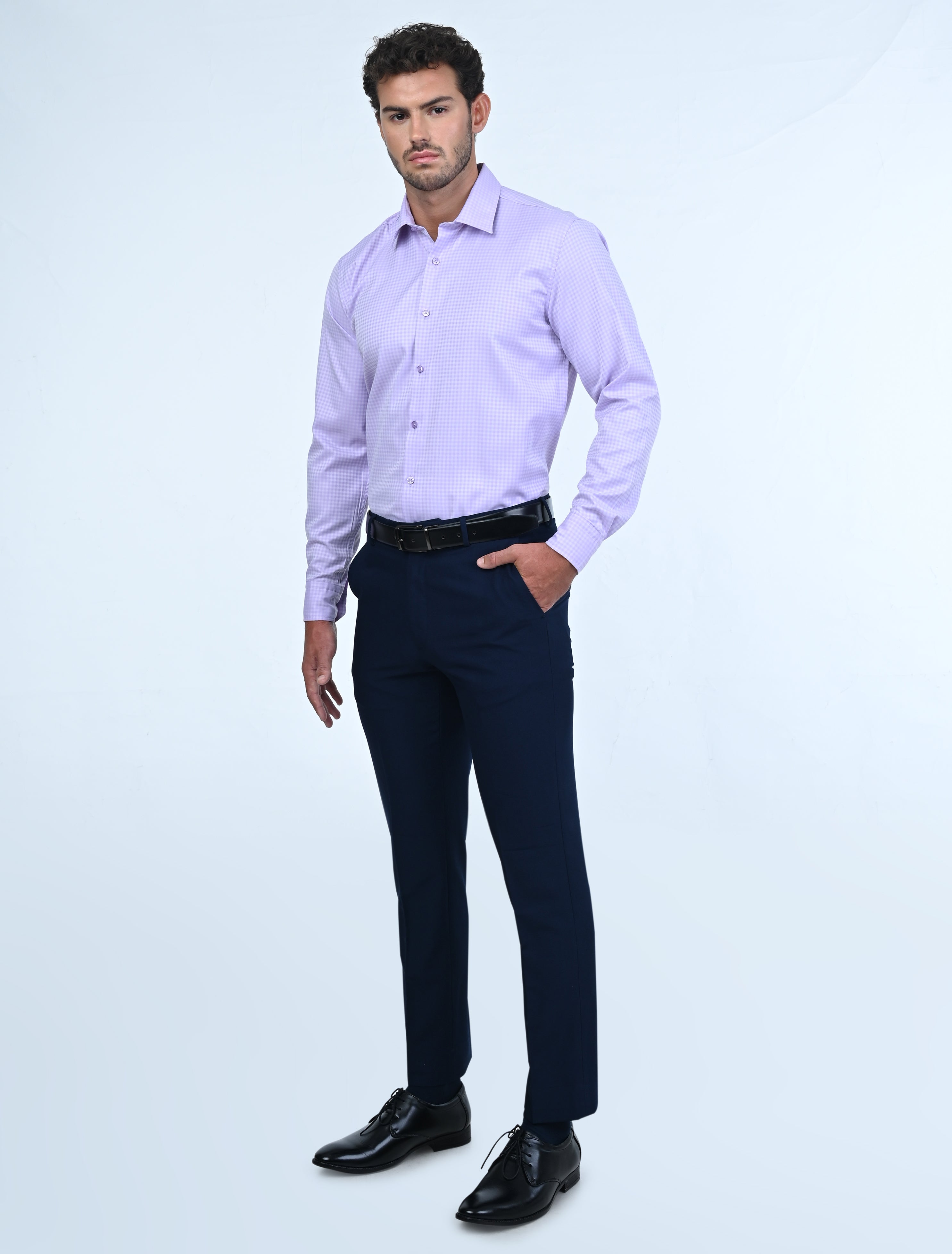 Belgrave Check Shirt (Purple)