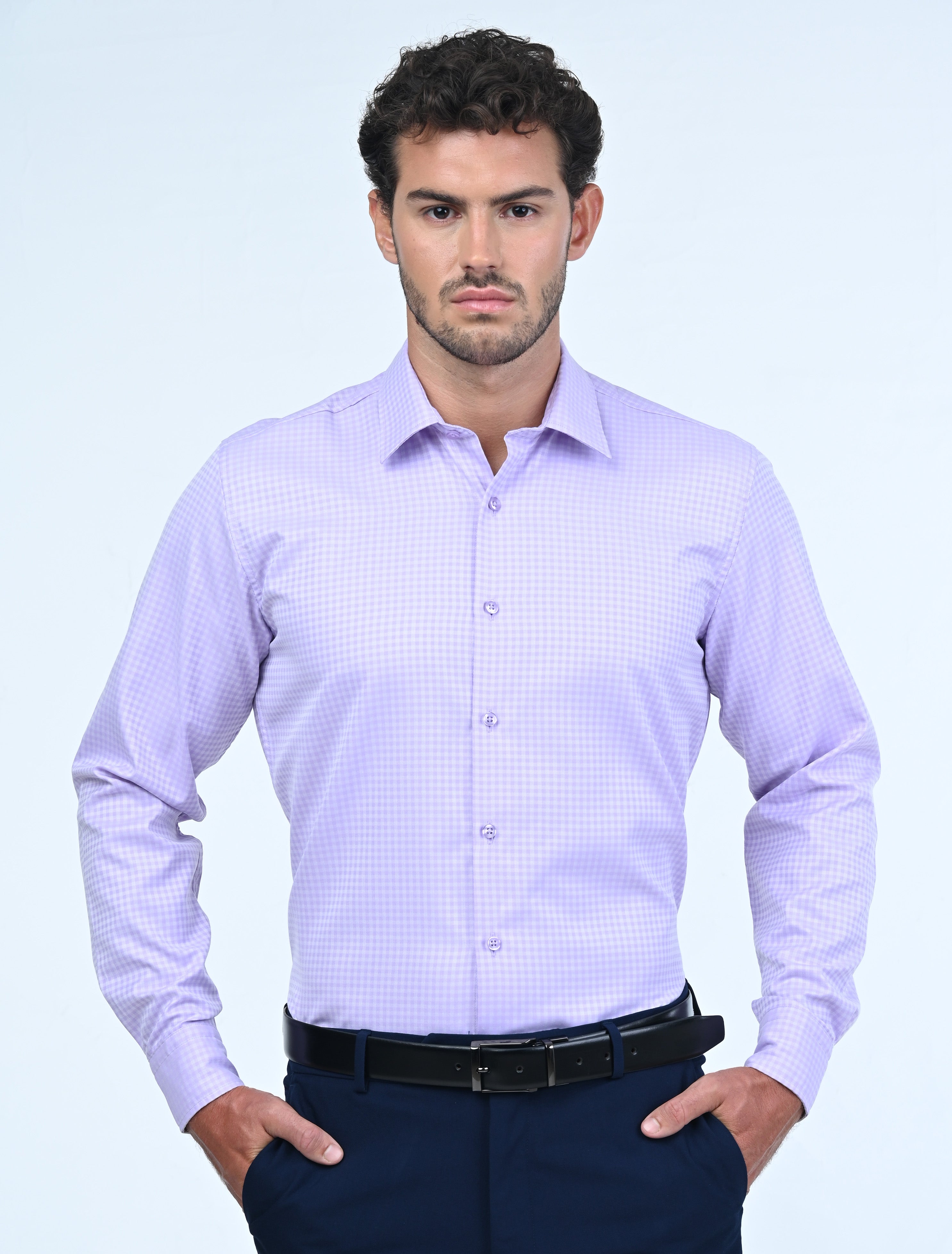 Belgrave Check Shirt (Purple)