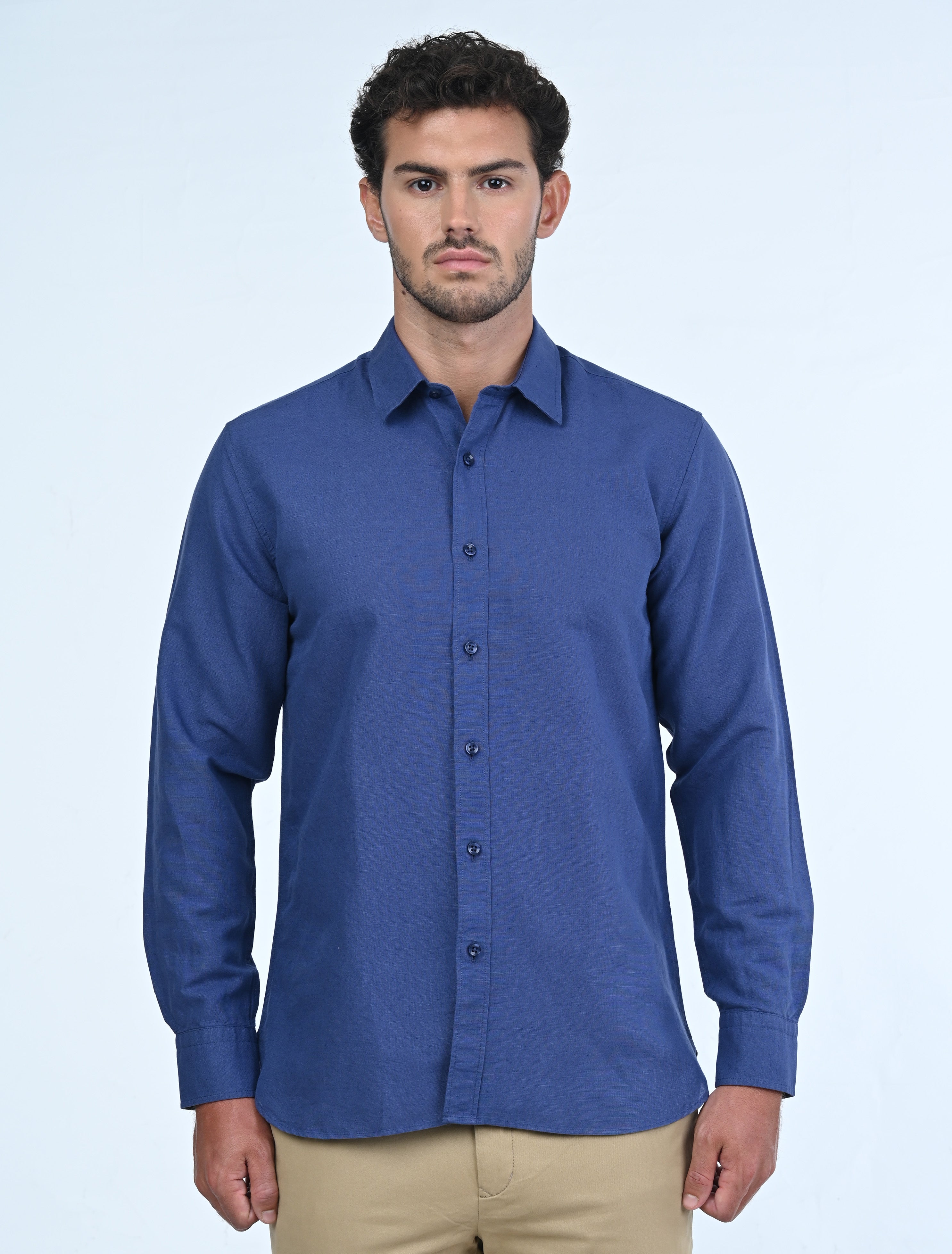 Langford Linen Shirt (Blue)