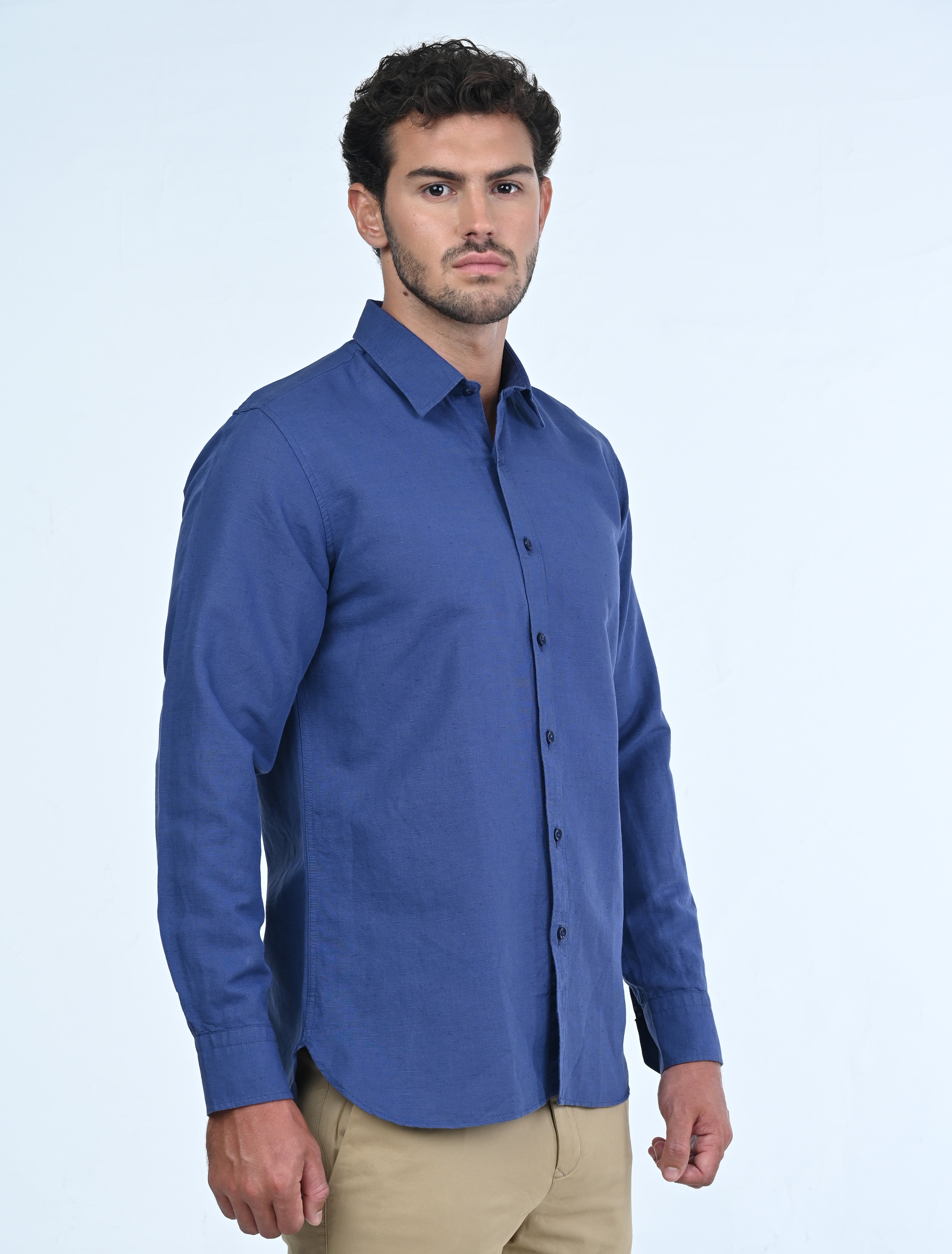Langford Linen Shirt (Blue)