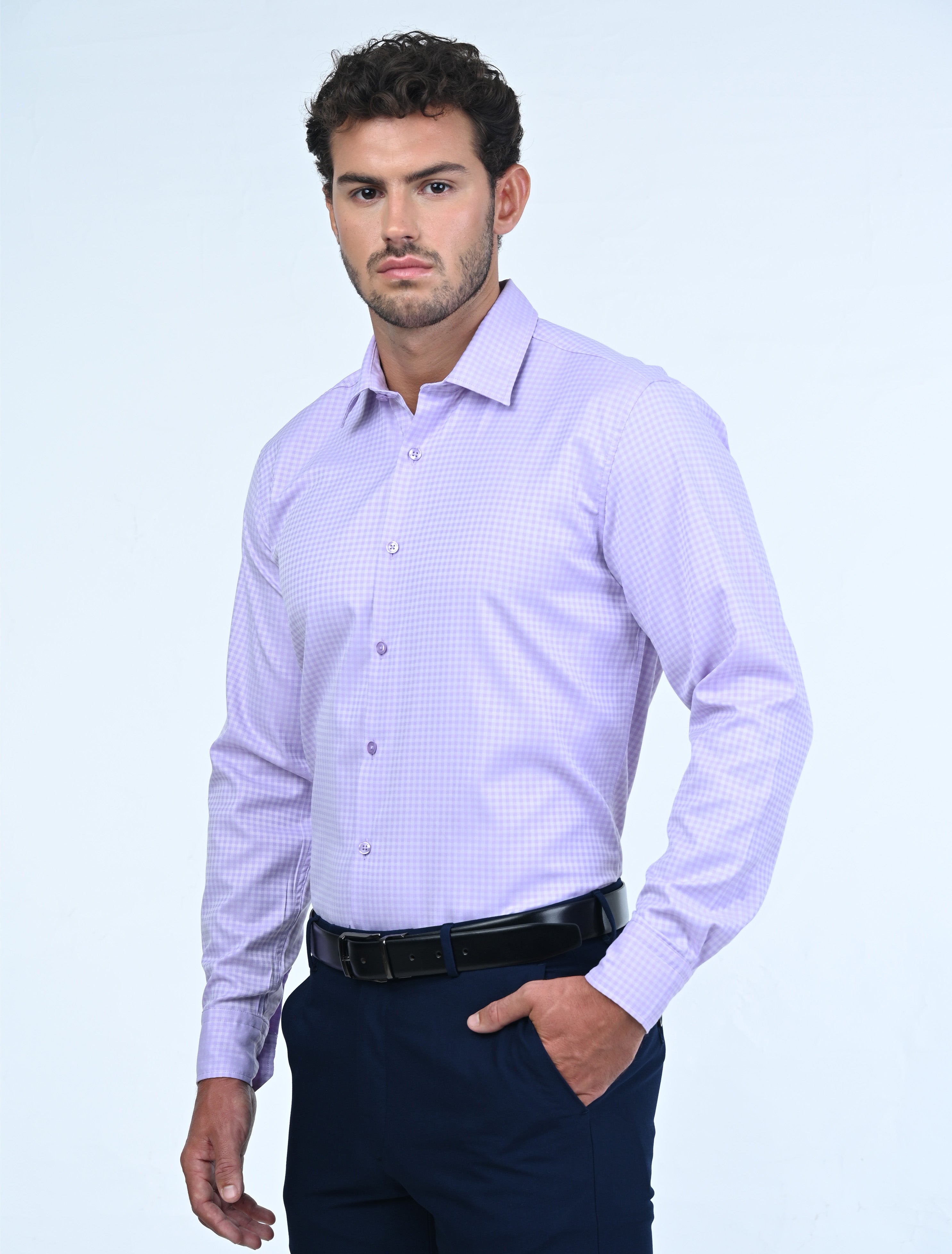 Belgrave Check Shirt (Purple)