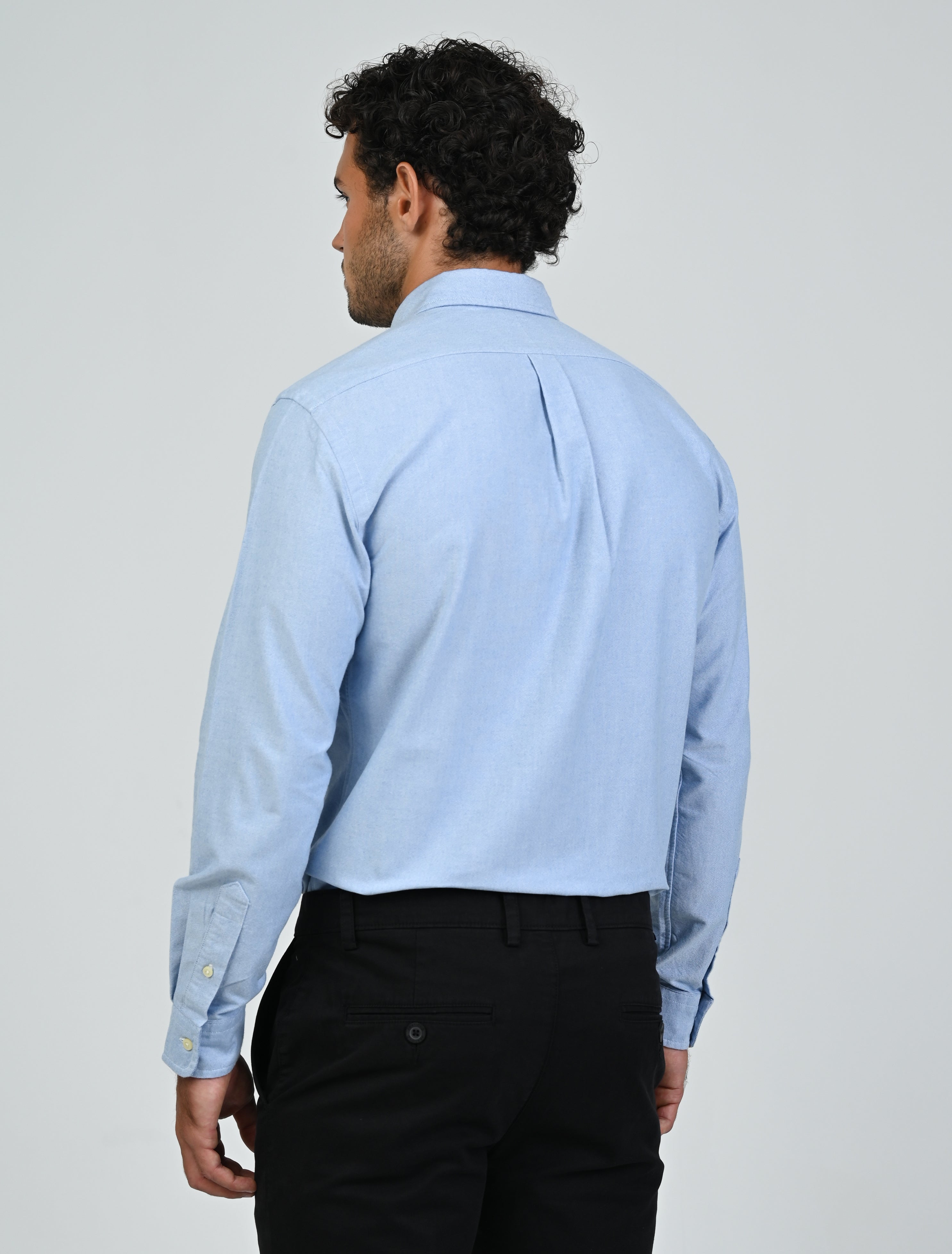 Harrington Oxford Shirt (Tropical Blue)