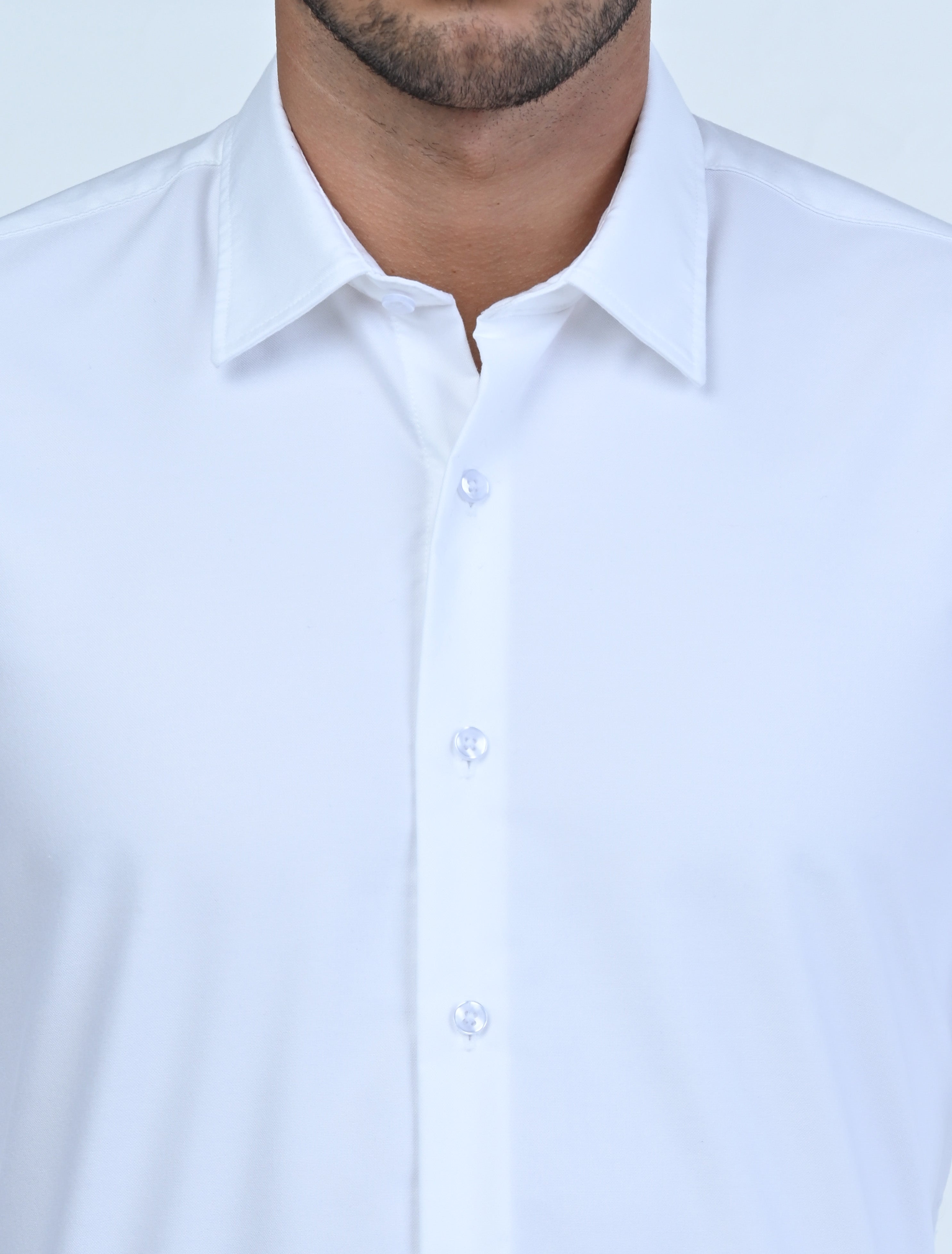 Luxury Milan Wrinkle Resistant Shirt (White)