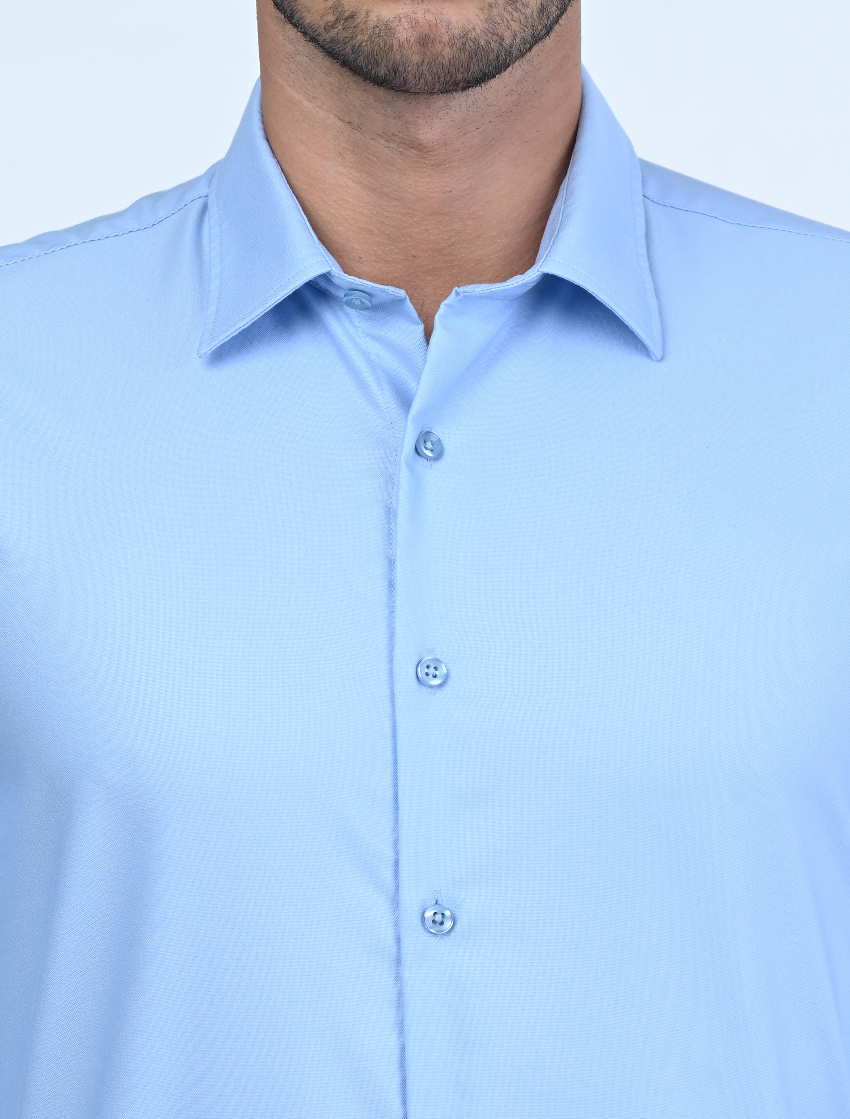 Luxury Milan Wrinkle Resistant Shirt (Blue)