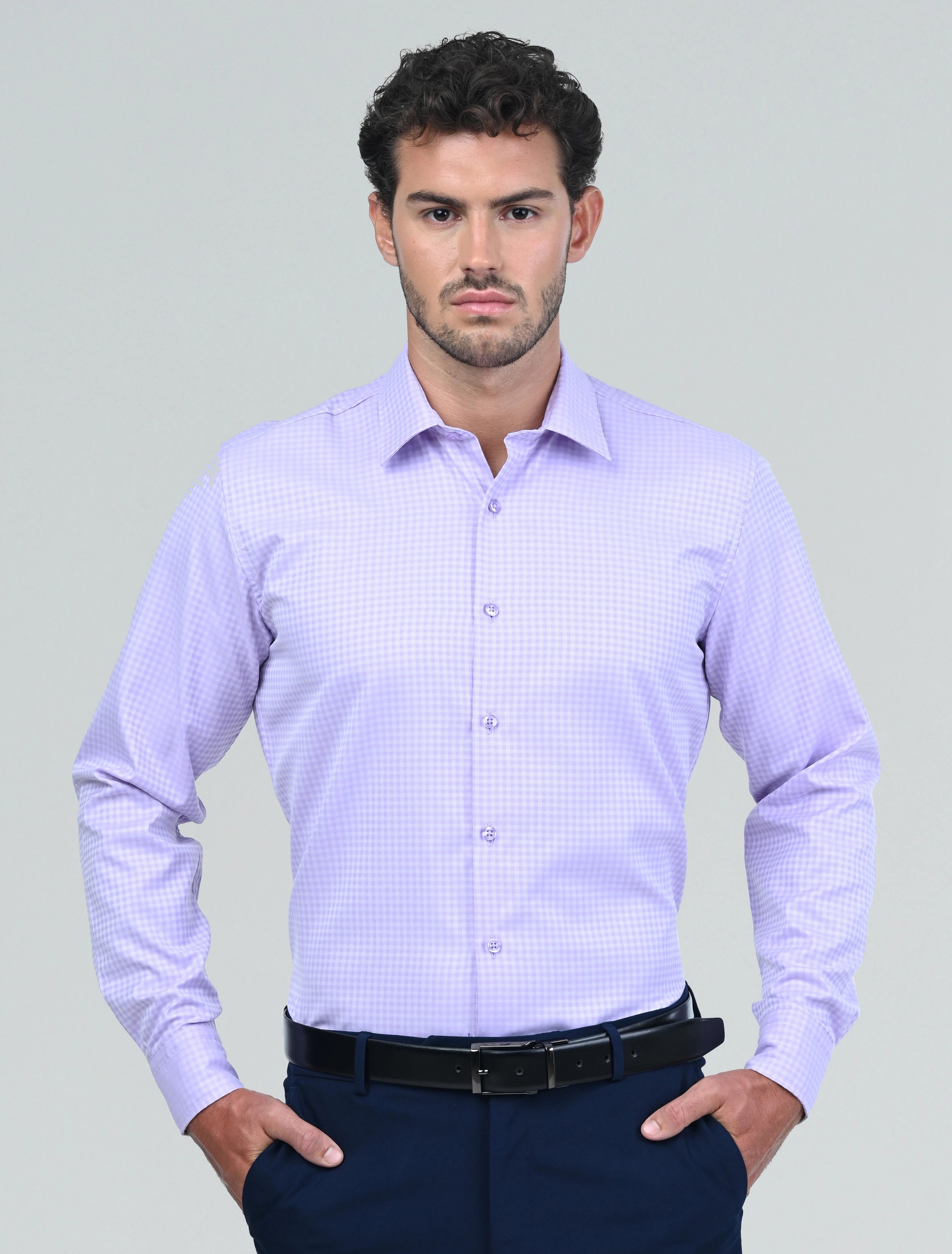 Belgrave Check Shirt (Purple)