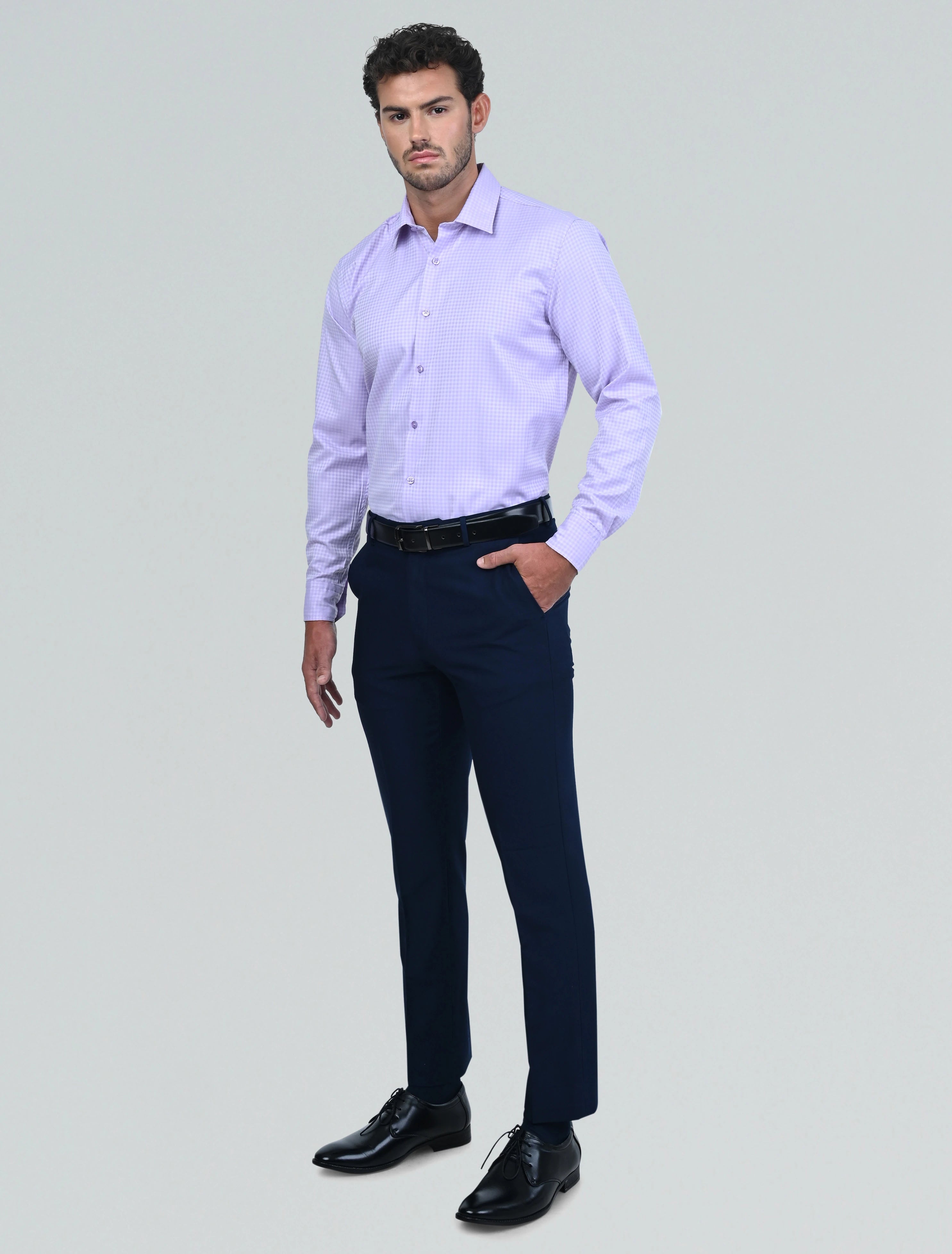 Belgrave Check Shirt (Purple)