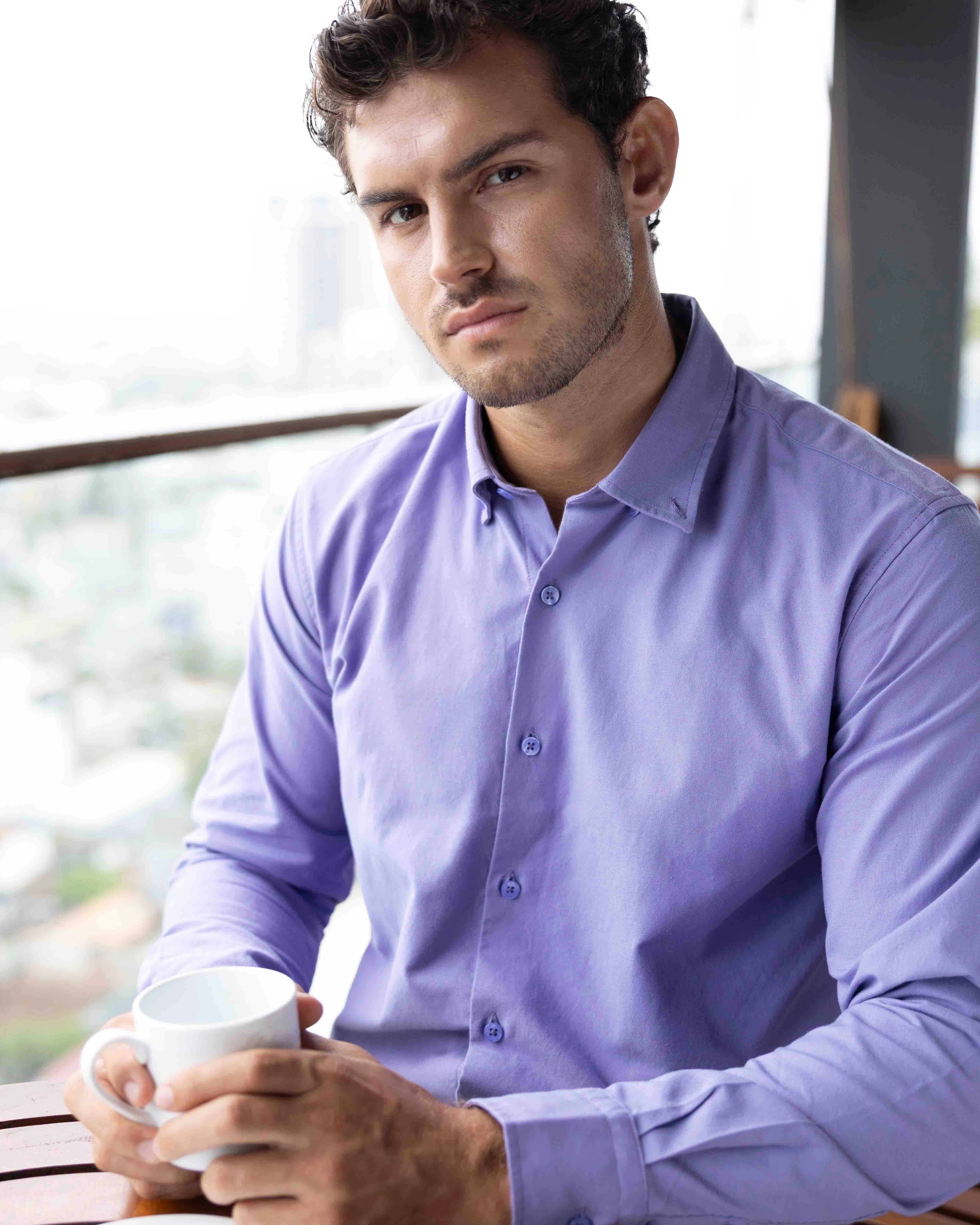 Berkeley Signature Oxford Shirt (Purple)