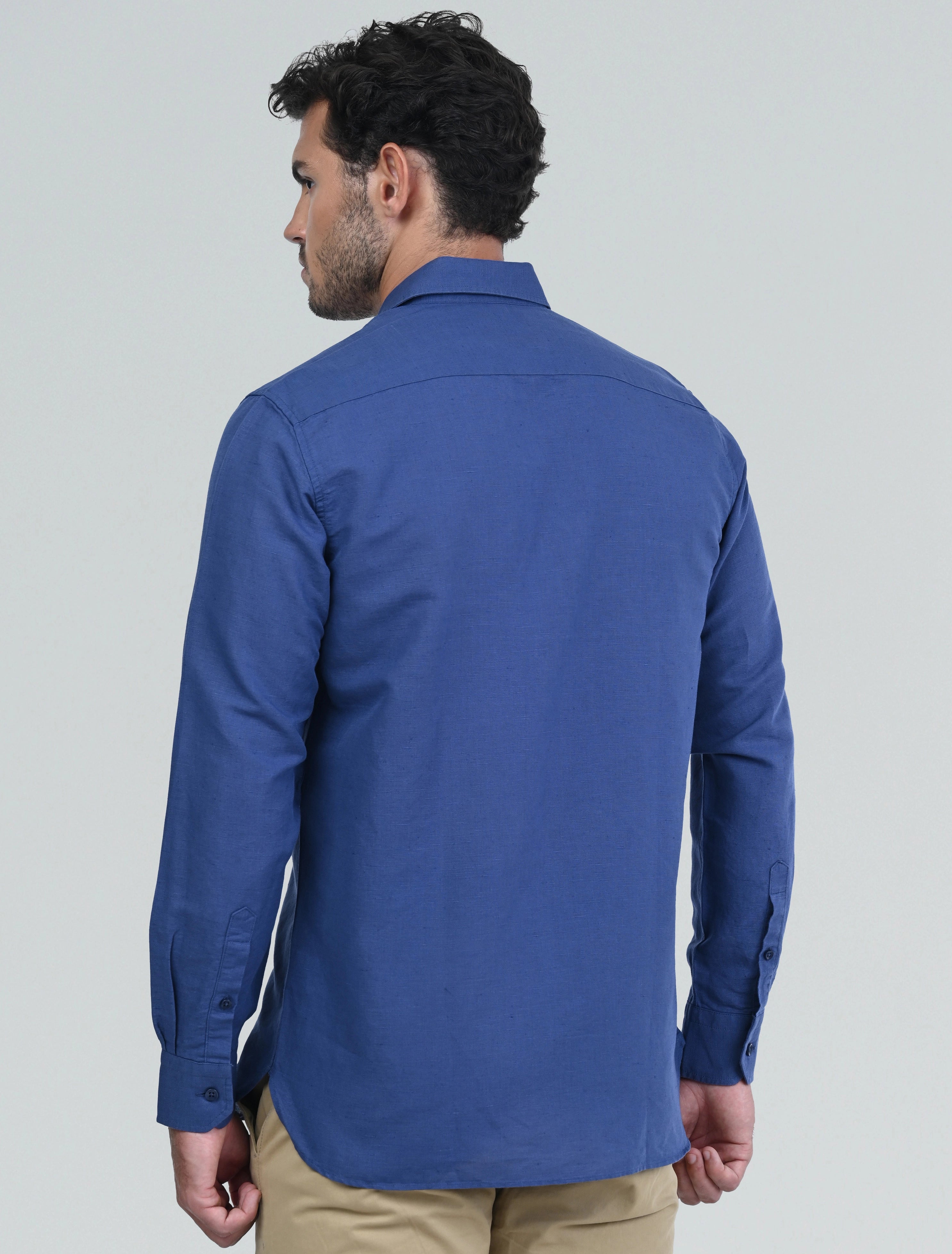Langford Linen Shirt (Blue)