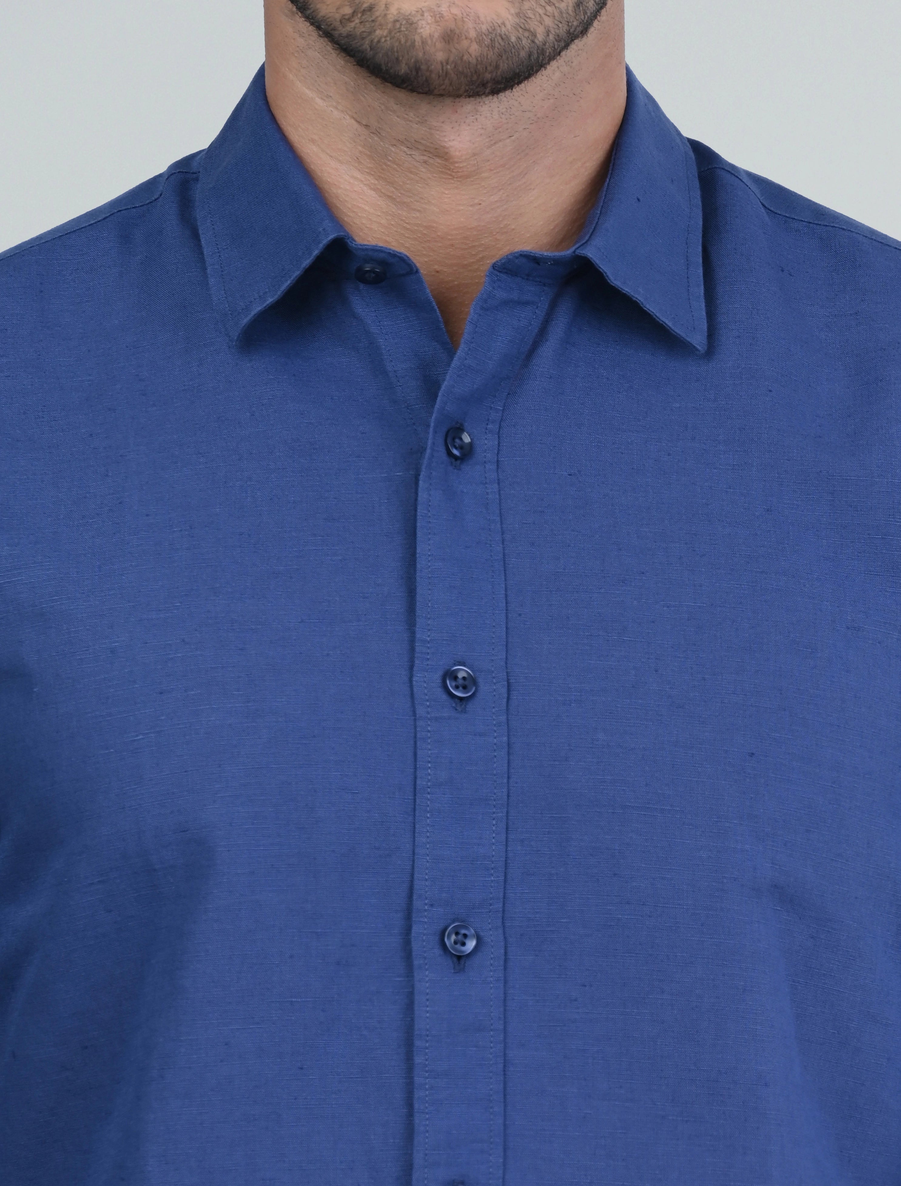 Langford Linen Shirt (Blue)