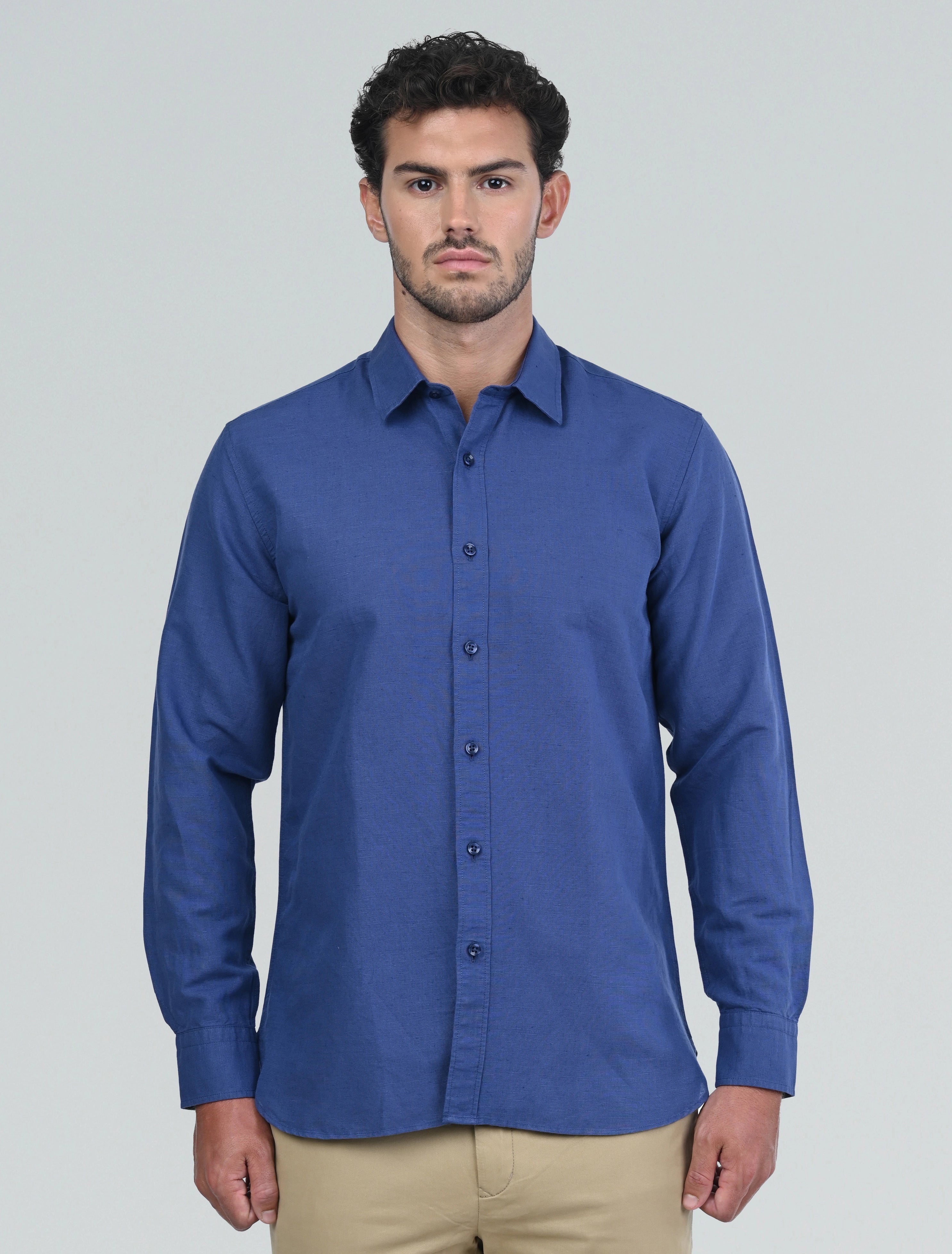 Langford Linen Shirt (Blue)