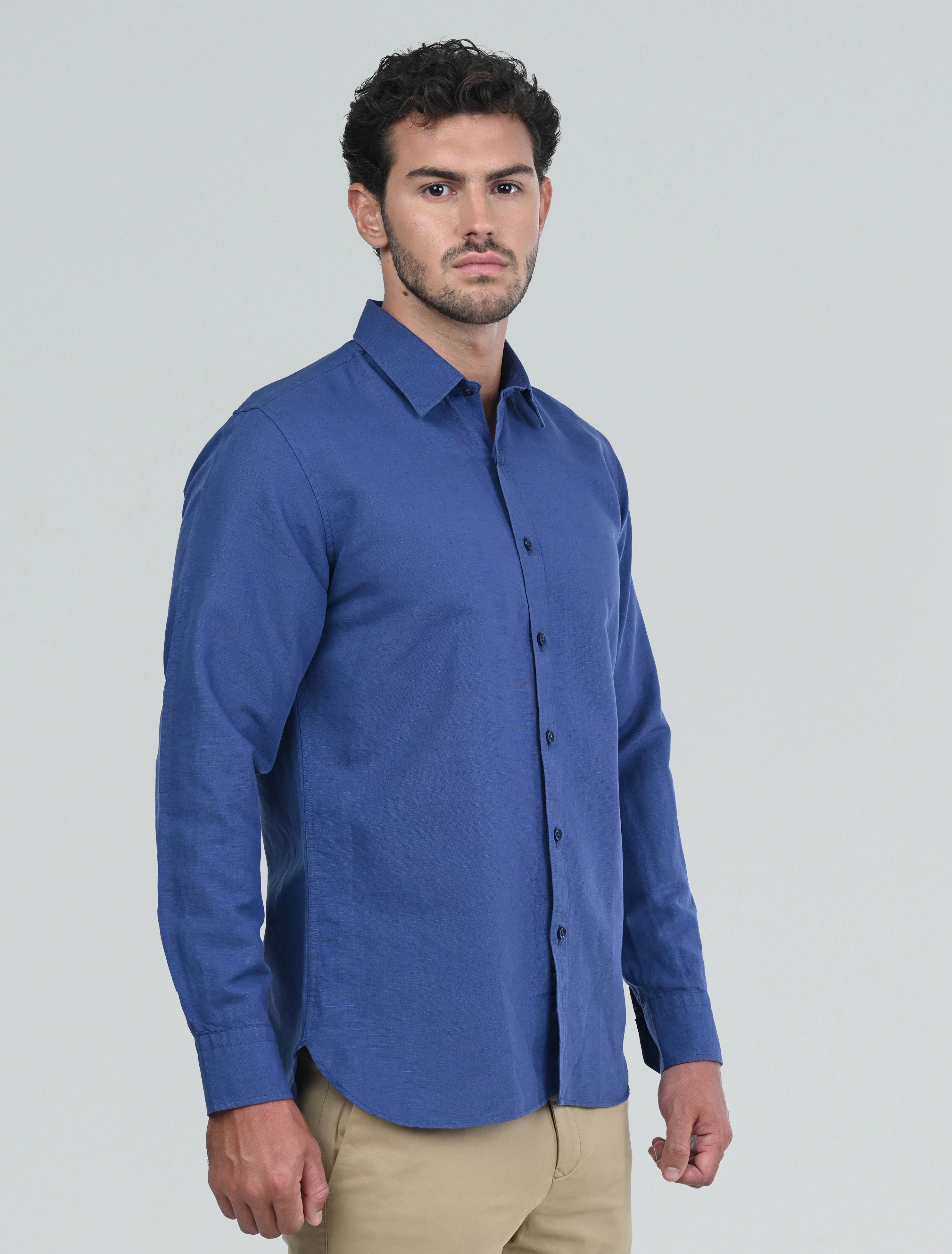 Langford Linen Shirt (Blue)
