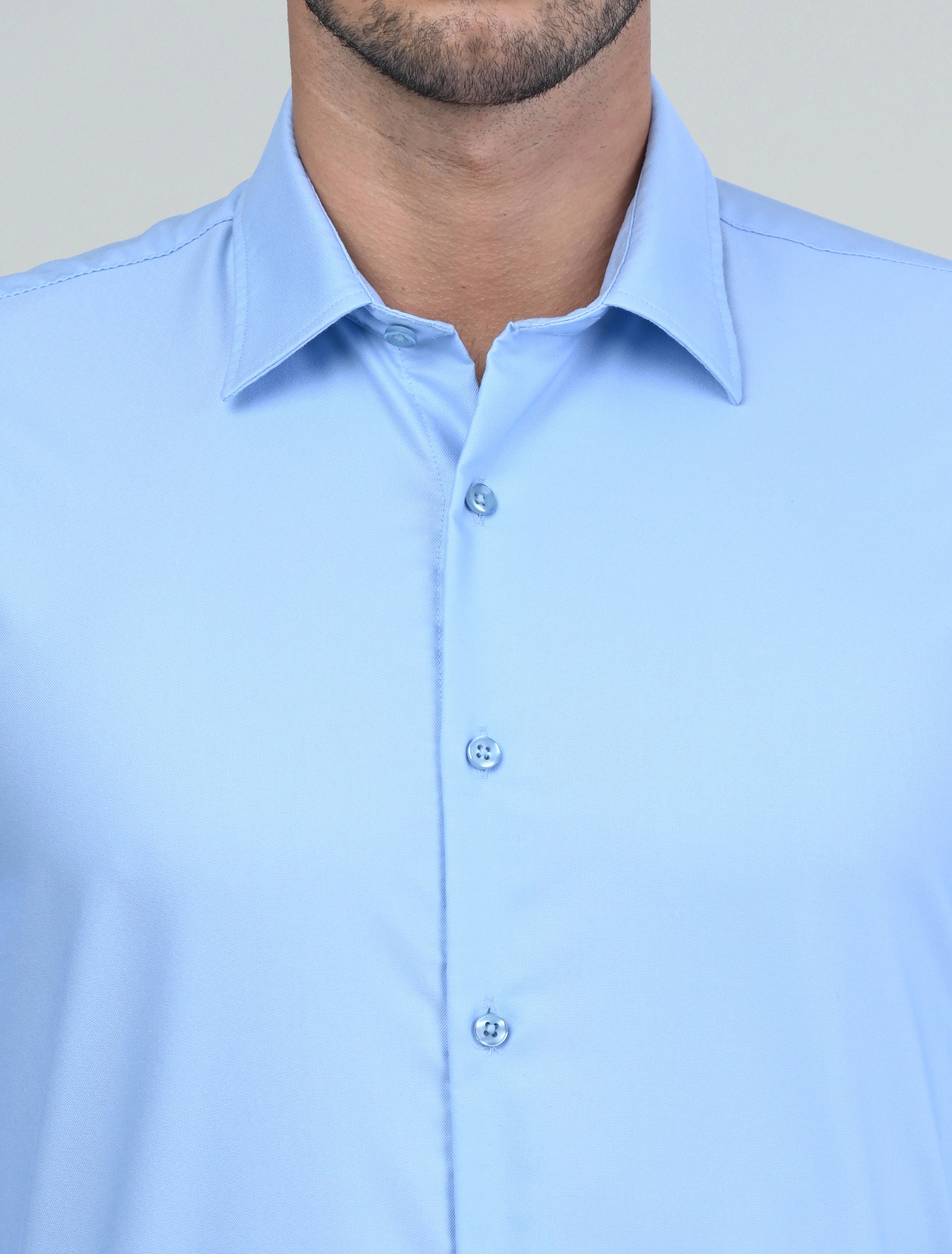 Luxury Milan Wrinkle Resistant Shirt (Blue)