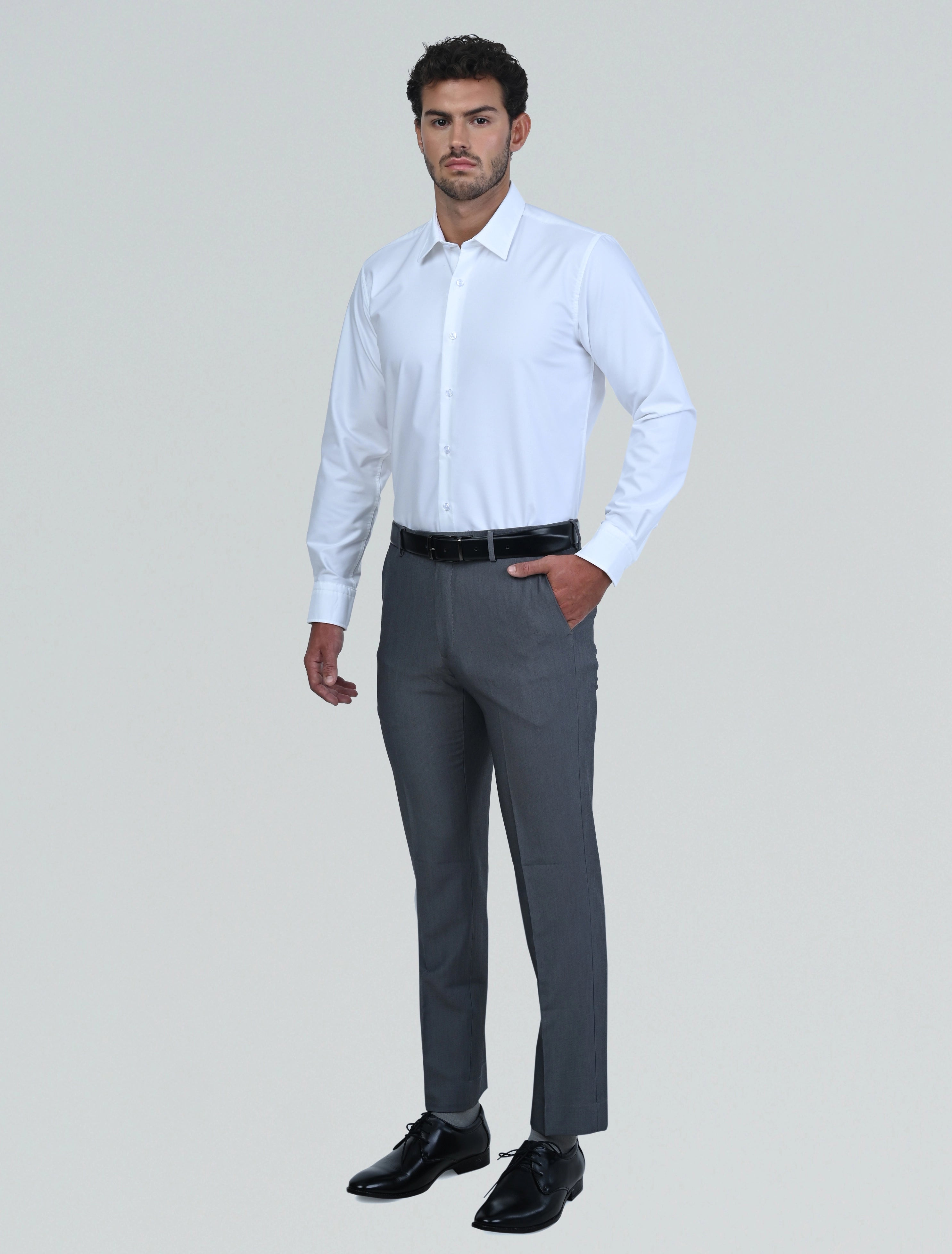 Luxury Milan Wrinkle Resistant Shirt (White)