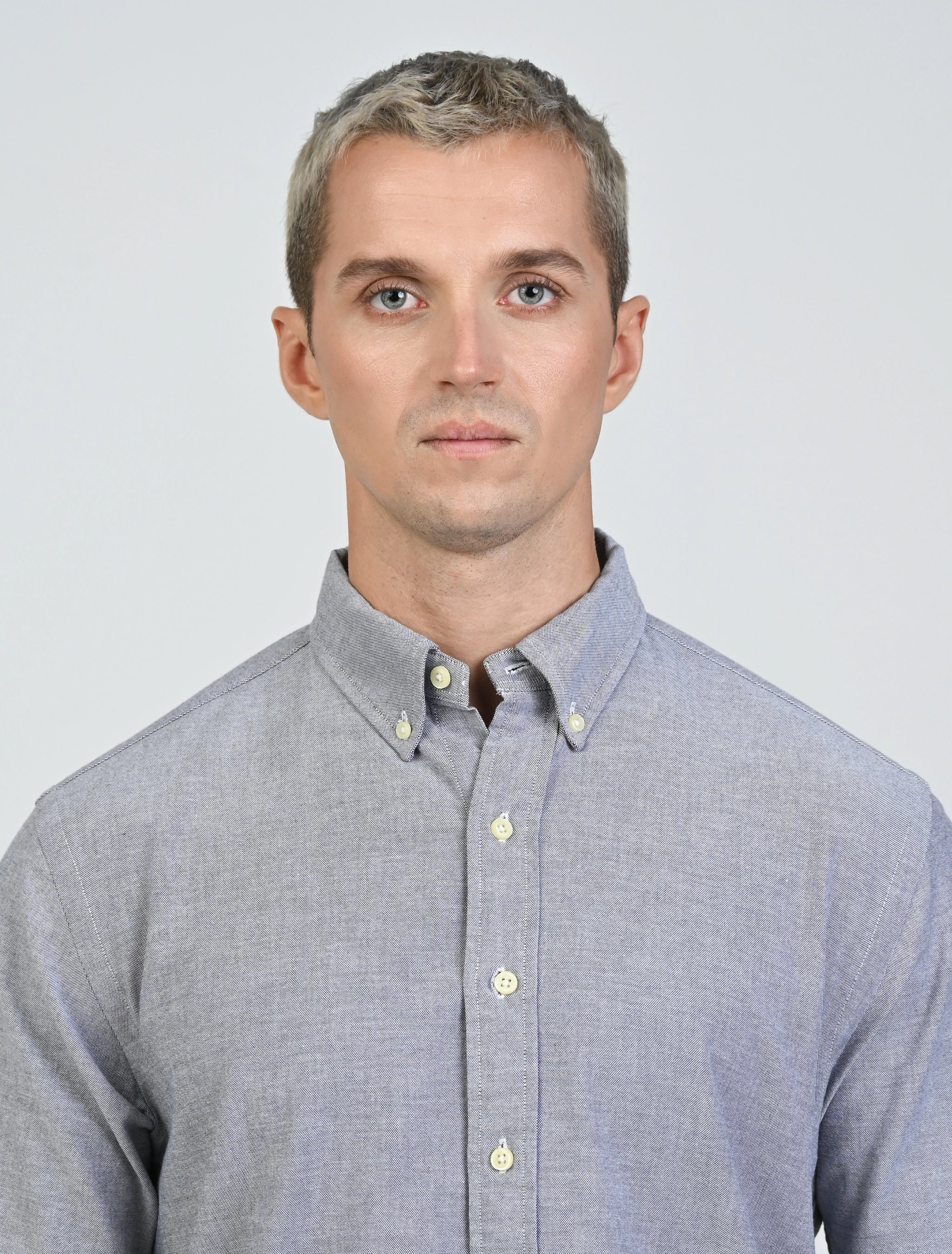 Harrington Oxford Shirt (Ash)