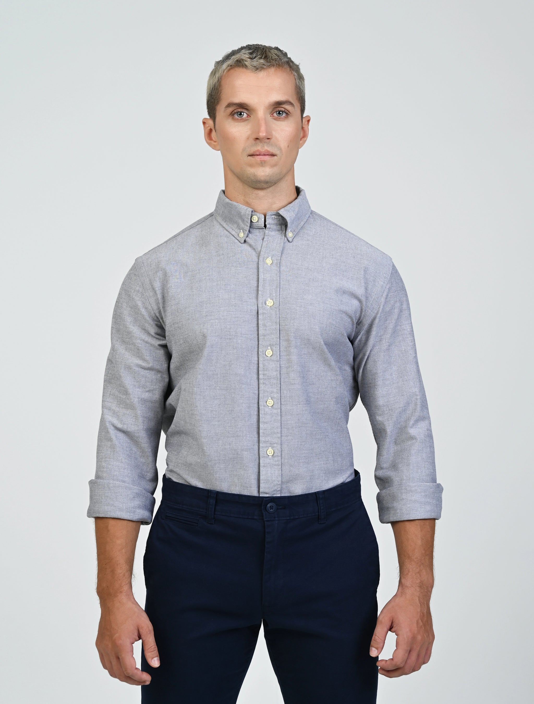 Harrington Oxford Shirt (Ash)