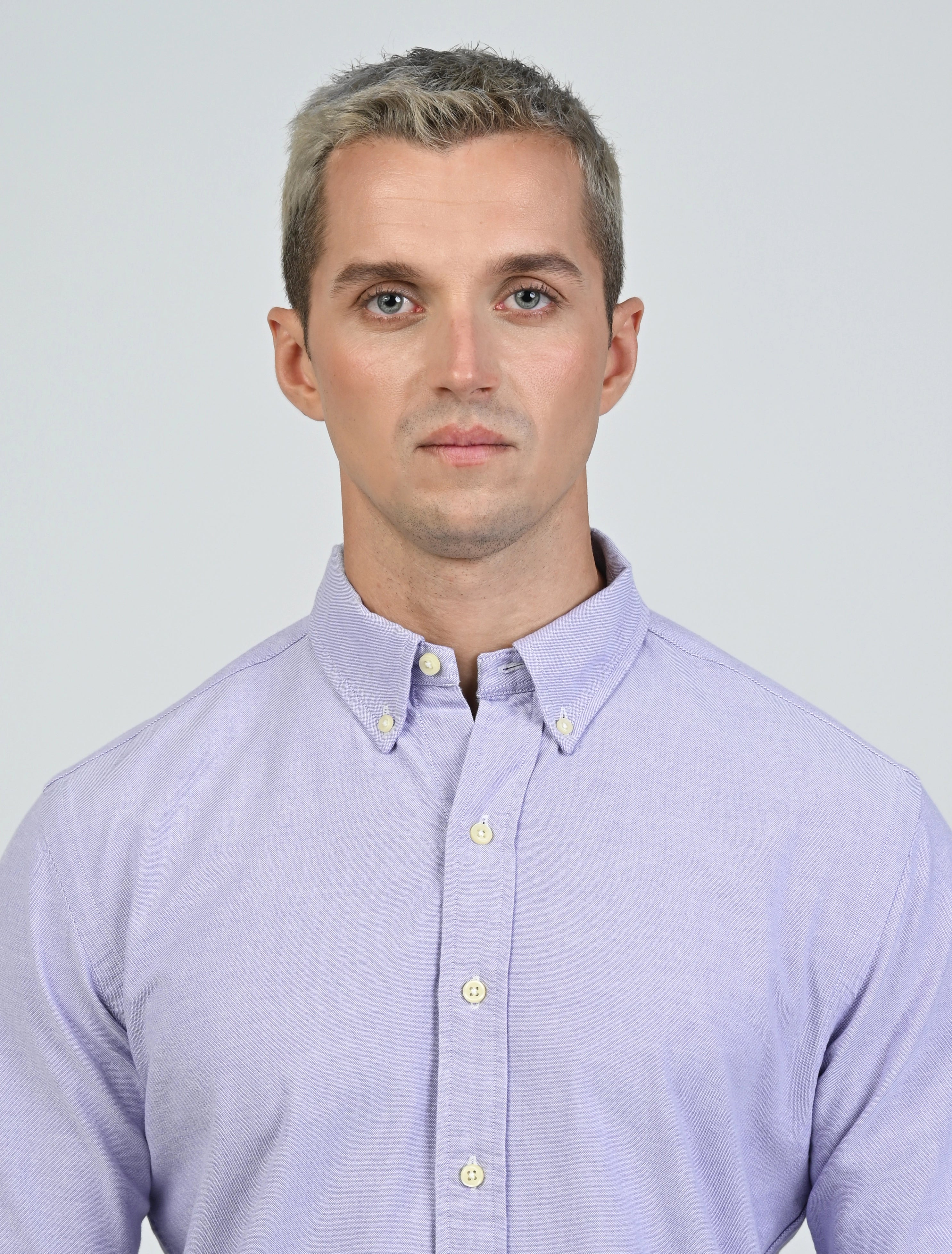 Harrington Oxford Shirt (Purple)