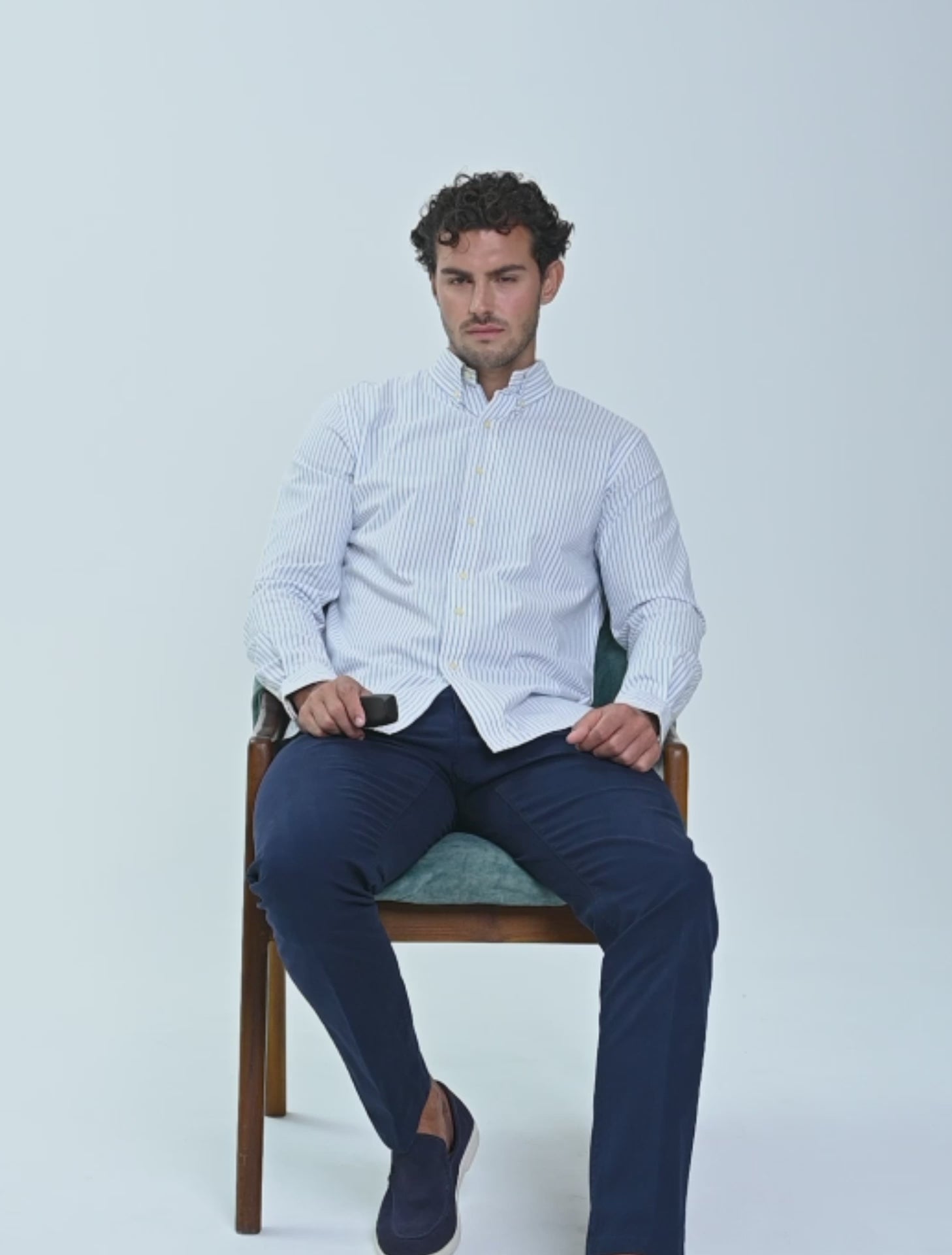 Harrington Oxford Shirt (Tropical Blue)