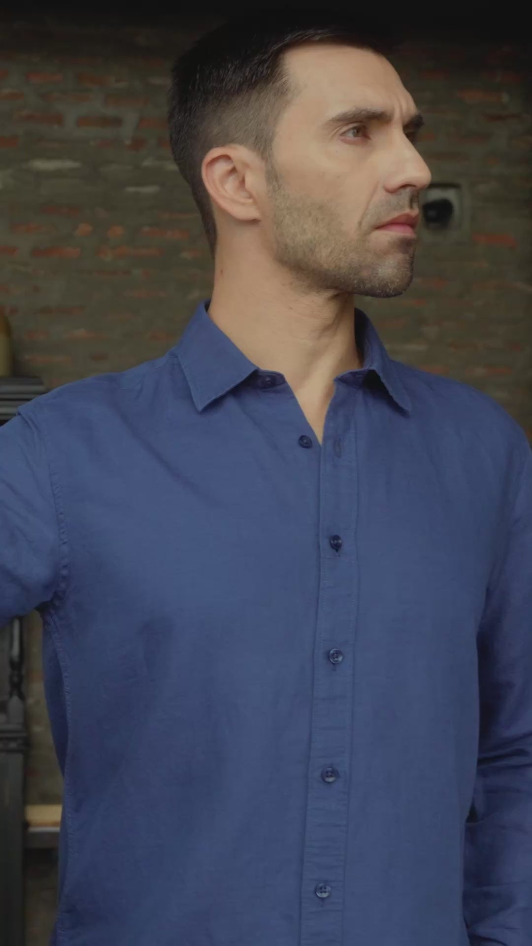 Langford Linen Shirt (Blue)
