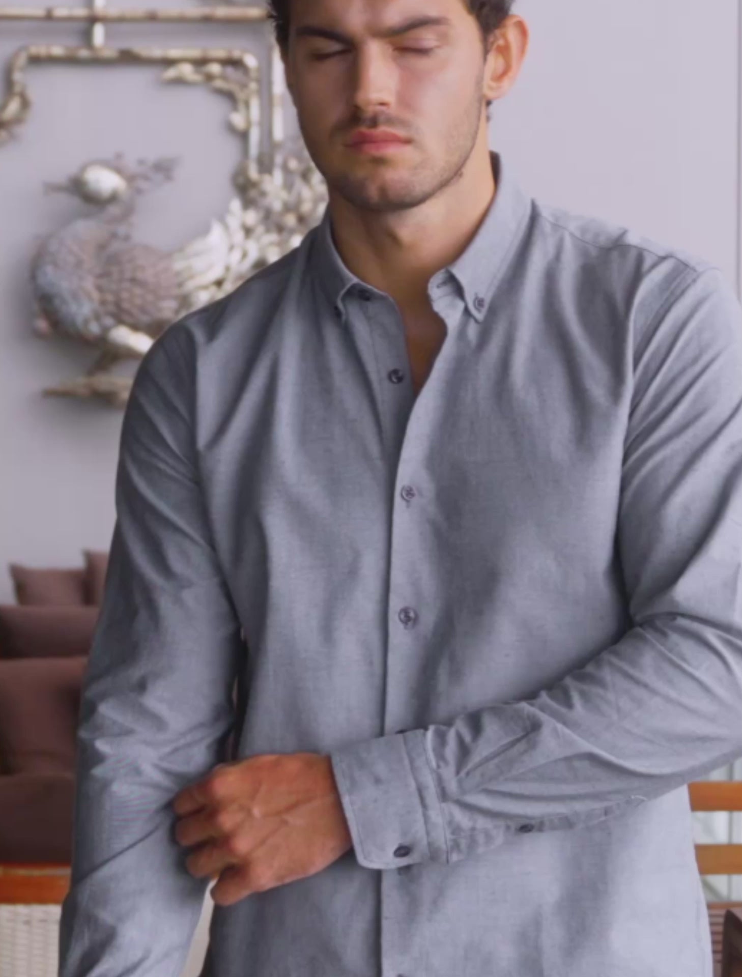 Berkeley Signature Oxford Shirt (Graphite)